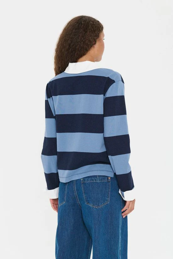 Saint Tropez Megsz Sweatshirt Vintage Baritone Blue - Image 4