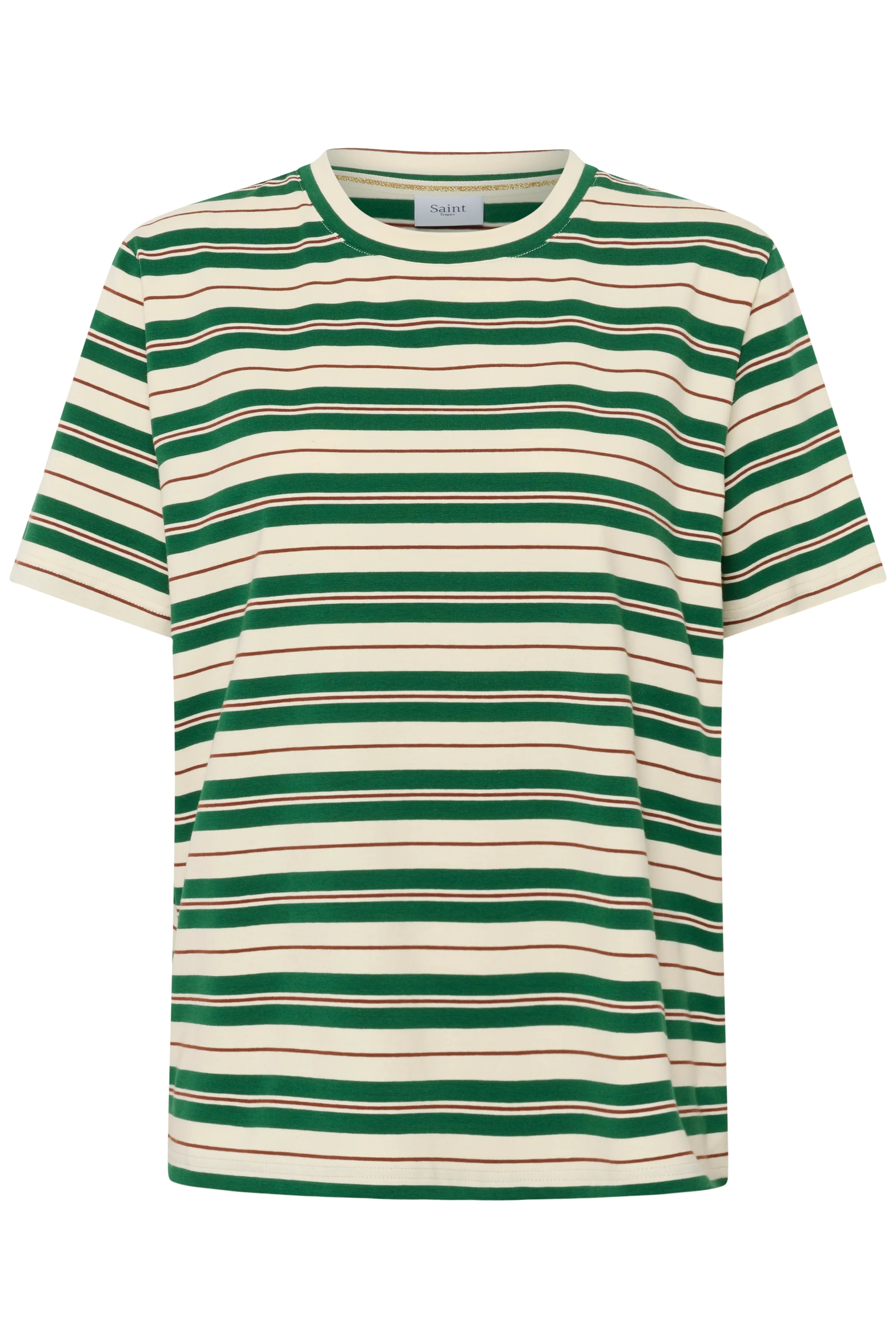 Saint Tropez Mhersz Tshirt Green multi stripe - Image 3