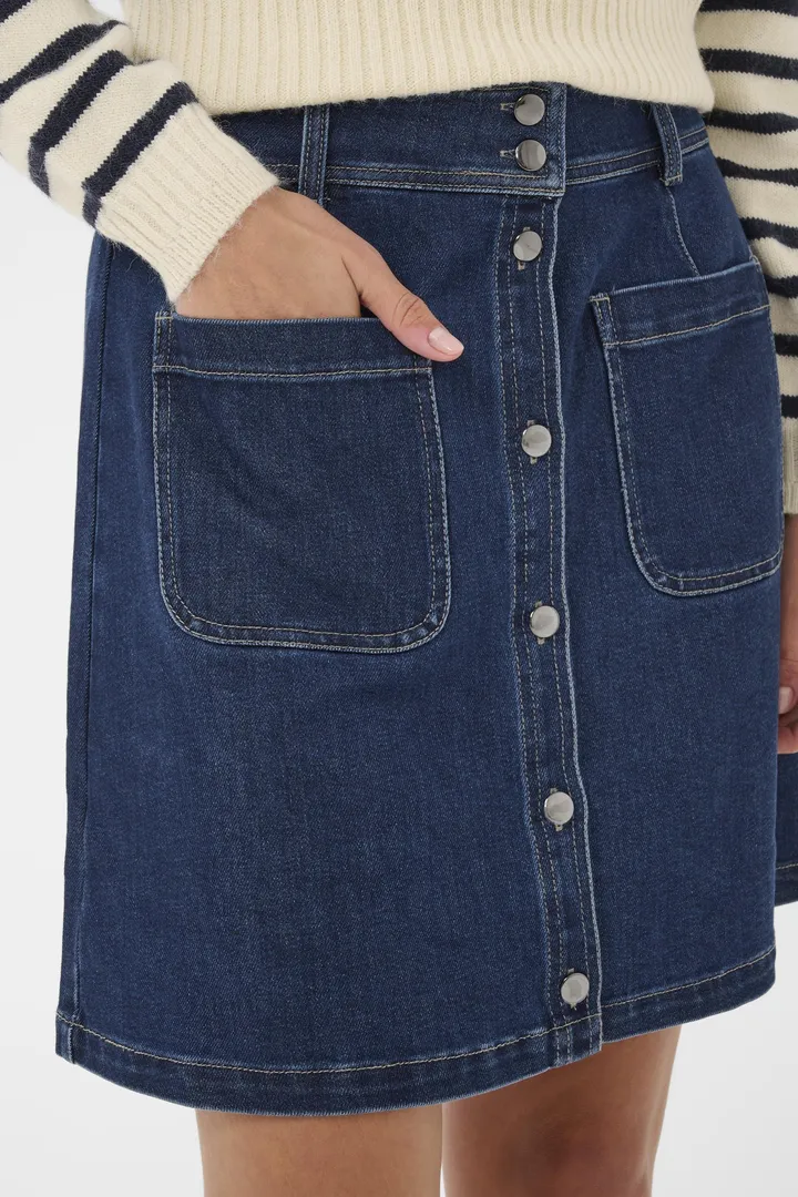 Saint Tropez OivySZ Skirt Medium Blue Denim - Image 7