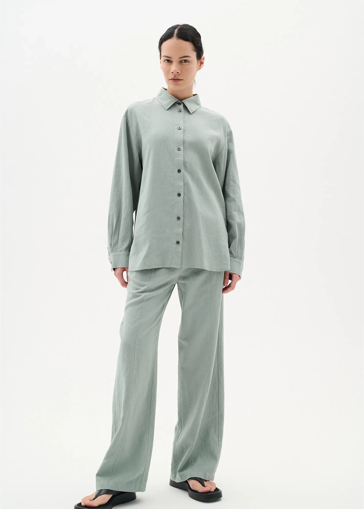 InWear SannieIW Pulllon Pant Desert Green - Image 6