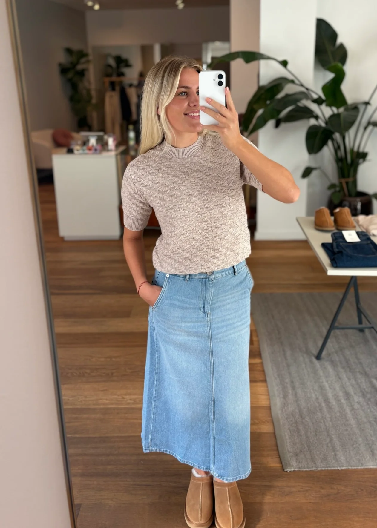 Part Two SiyaPW Skirt Light Blue Denim - Image 5
