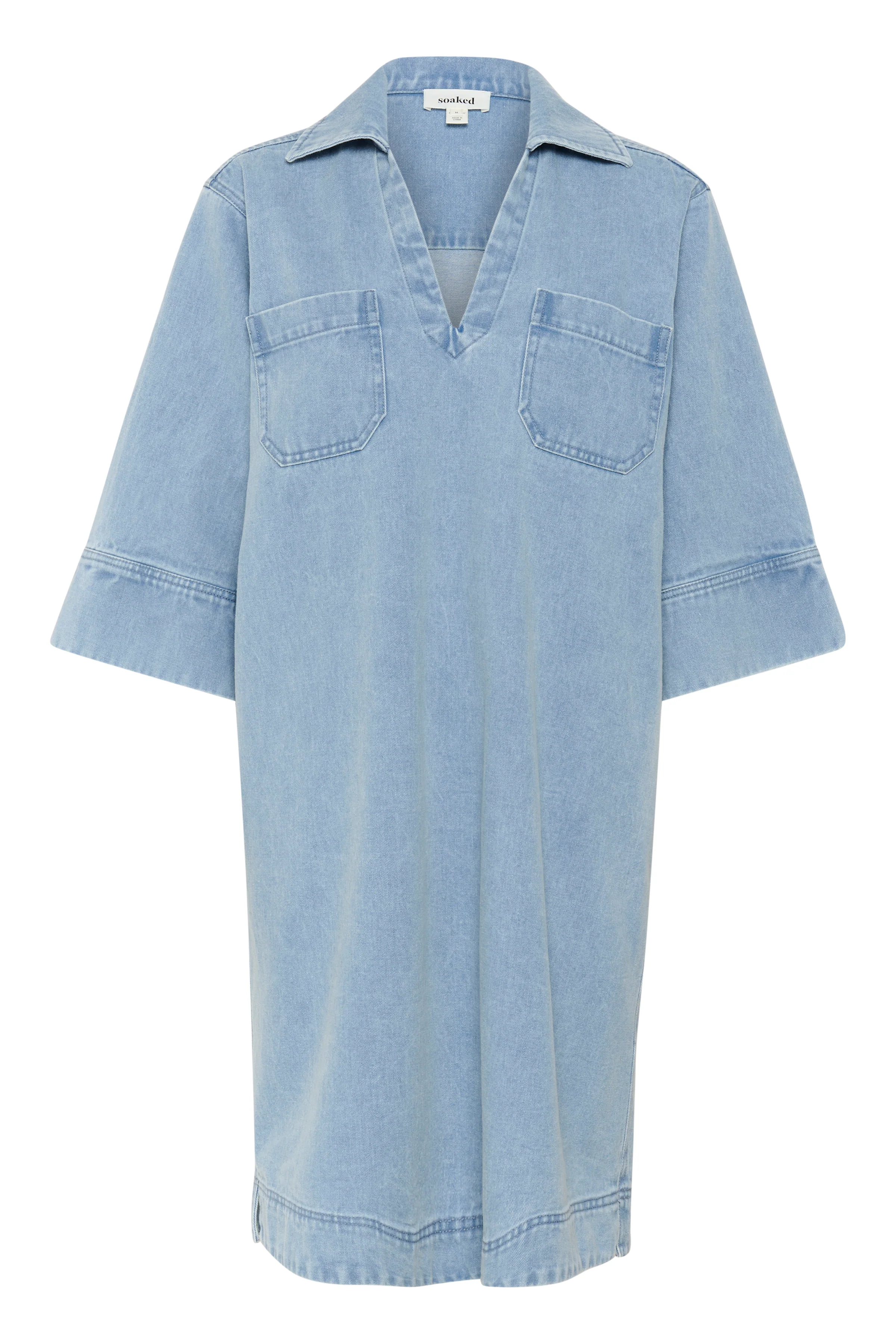 Soaked SLAnnabeth Casual Dress SS Light Blue Denim - Image 5
