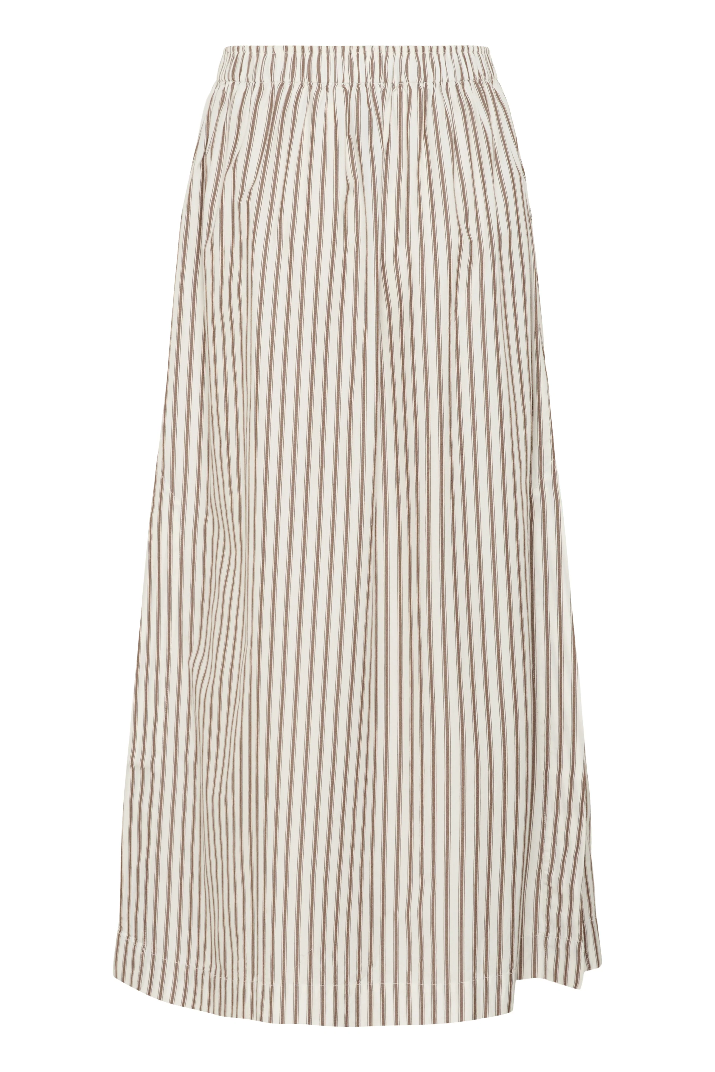 Soaked in Luxury SLMunevo Maxi Skirt, Brown and White Stripe - Image 7
