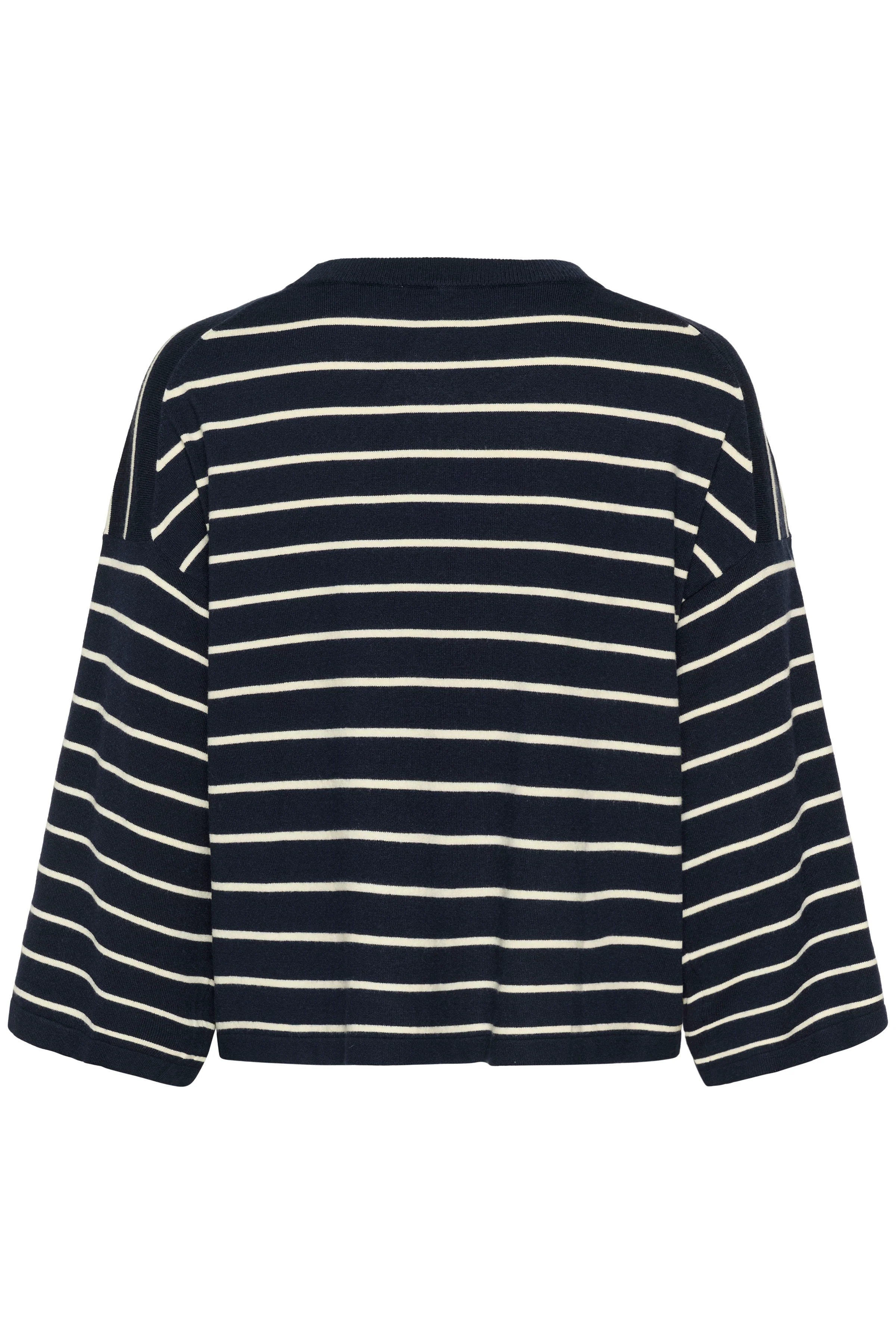 Soaked in Luxury SLSpina Boxy Pullover Cropped navy w. white stripes - Image 4
