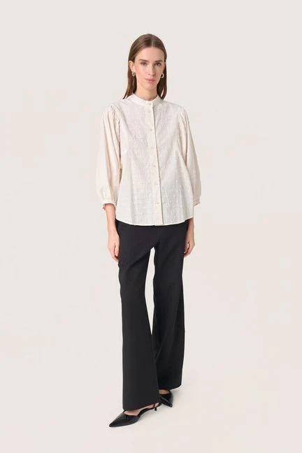 Soaked in Luxury SLSunela Shirt 3/4 Broken White - Image 3