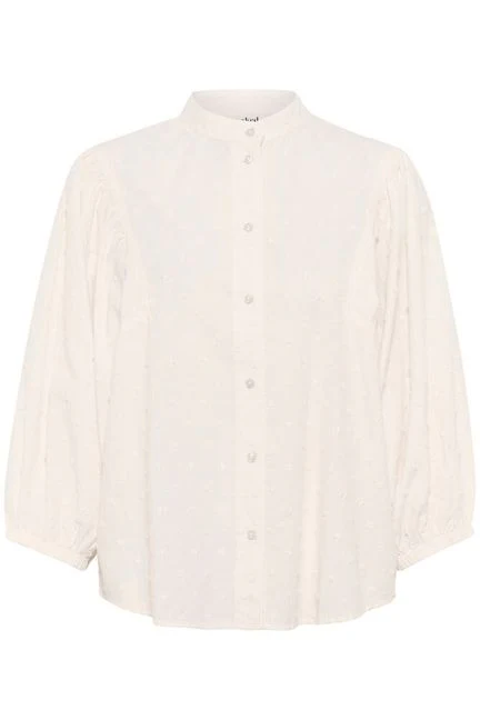 Soaked in Luxury SLSunela Shirt 3/4 Broken White - Image 4