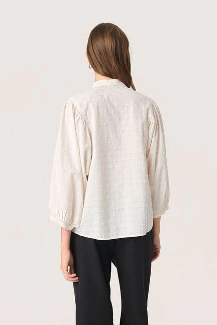 Soaked in Luxury SLSunela Shirt 3/4 Broken White - Image 6