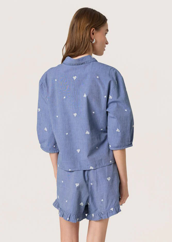 Soaked SLElly shirt Medium Blue Denim - Image 5