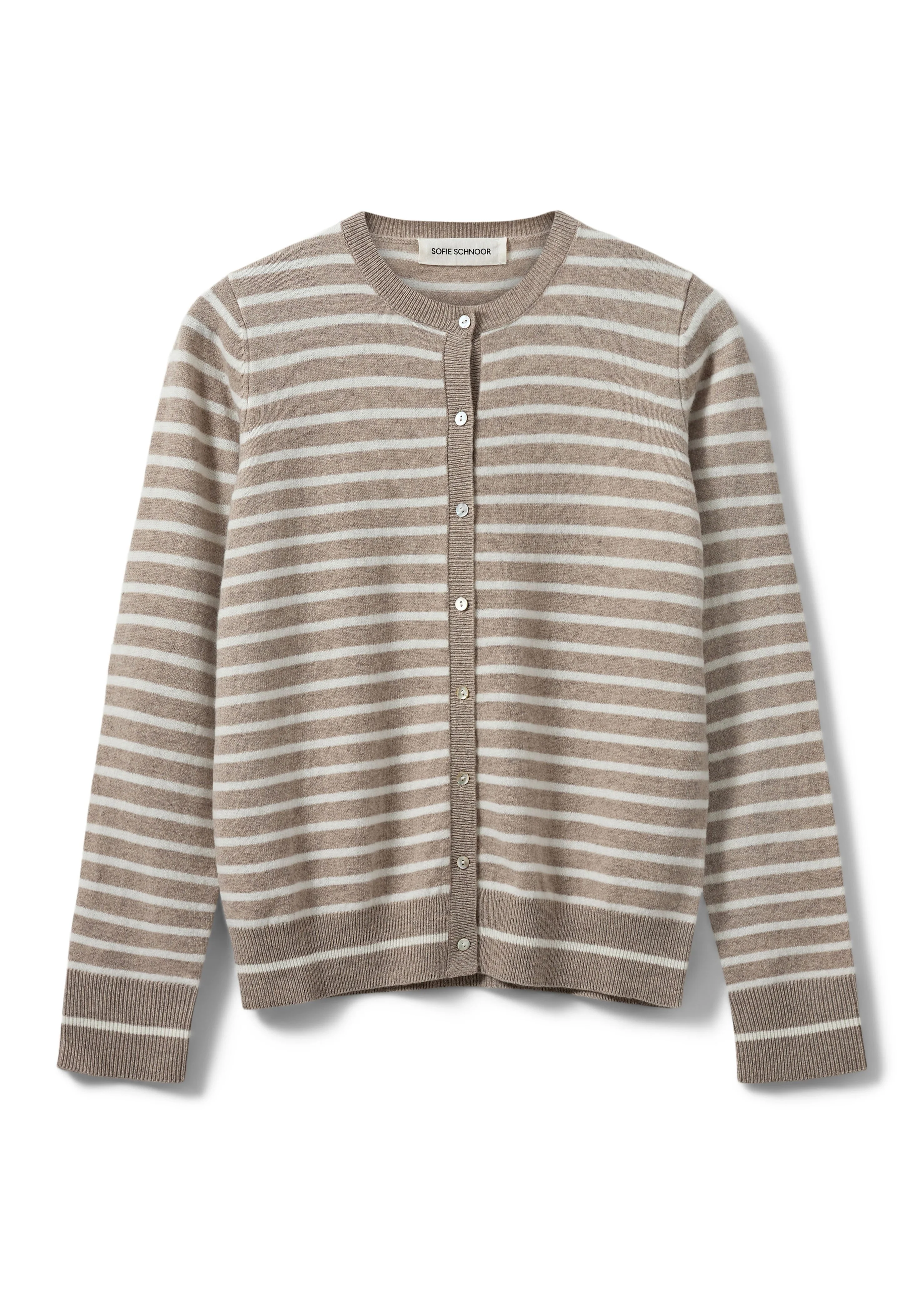 Sofie Schnoor Cisse cardigan Light brown striped - Image 3
