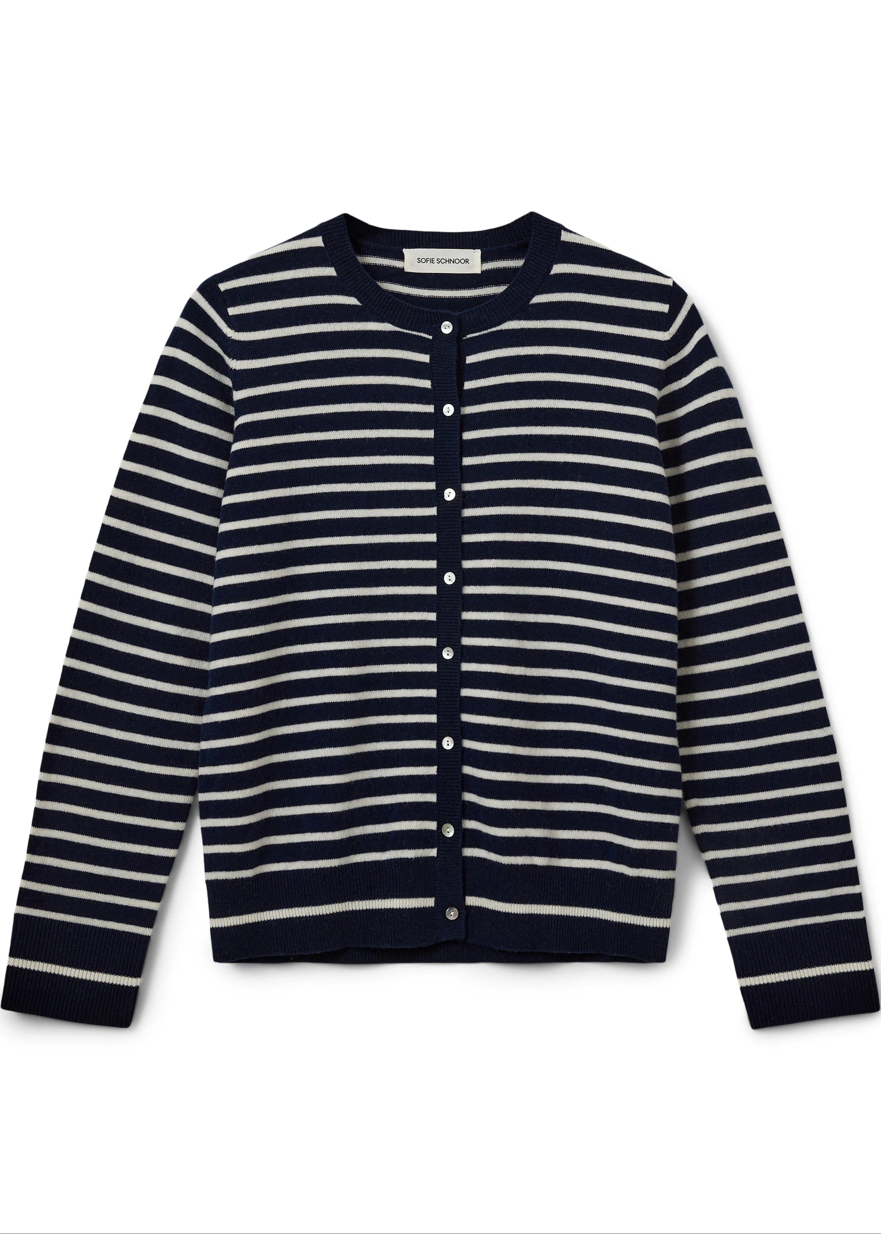Sofie Schnoor Cisse cardigan dark blue striped - Image 2