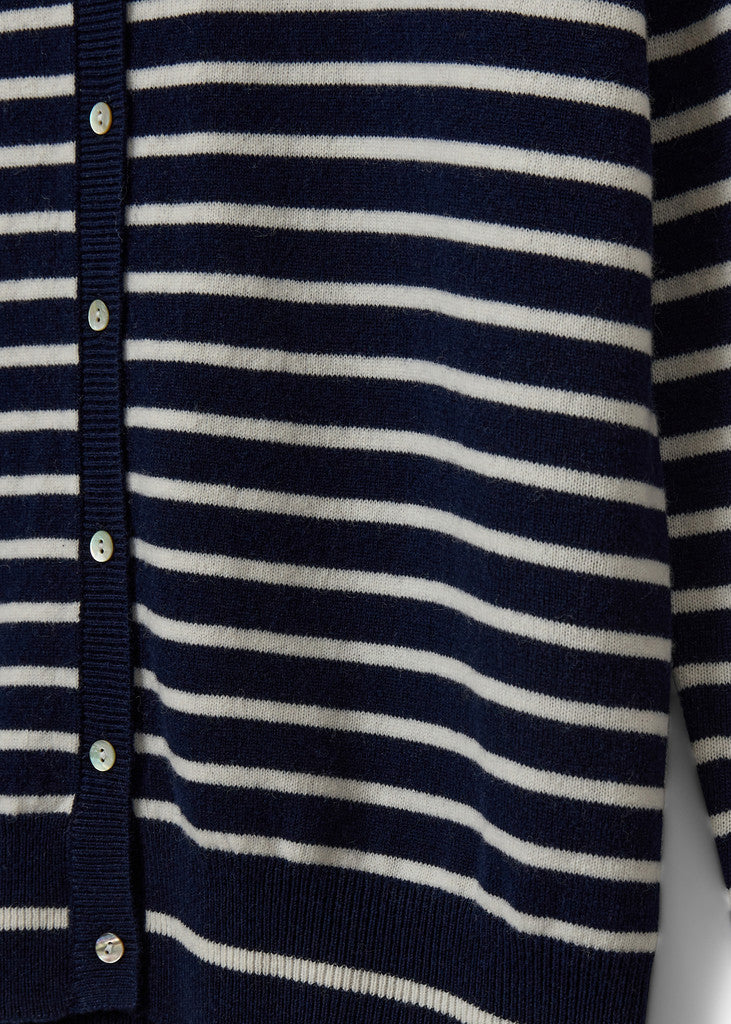 Sofie Schnoor Cisse cardigan dark blue striped - Image 5