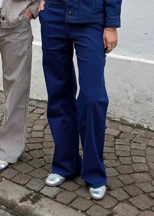 Sofie Schnoor SNOS250 GitteSW Trousers Cobalt Striped - Image 3