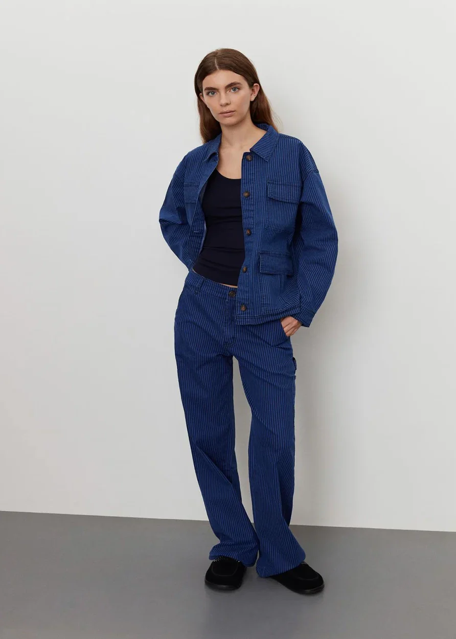Sofie Schnoor SNOS250 GitteSW Trousers Cobalt Striped - Image 4