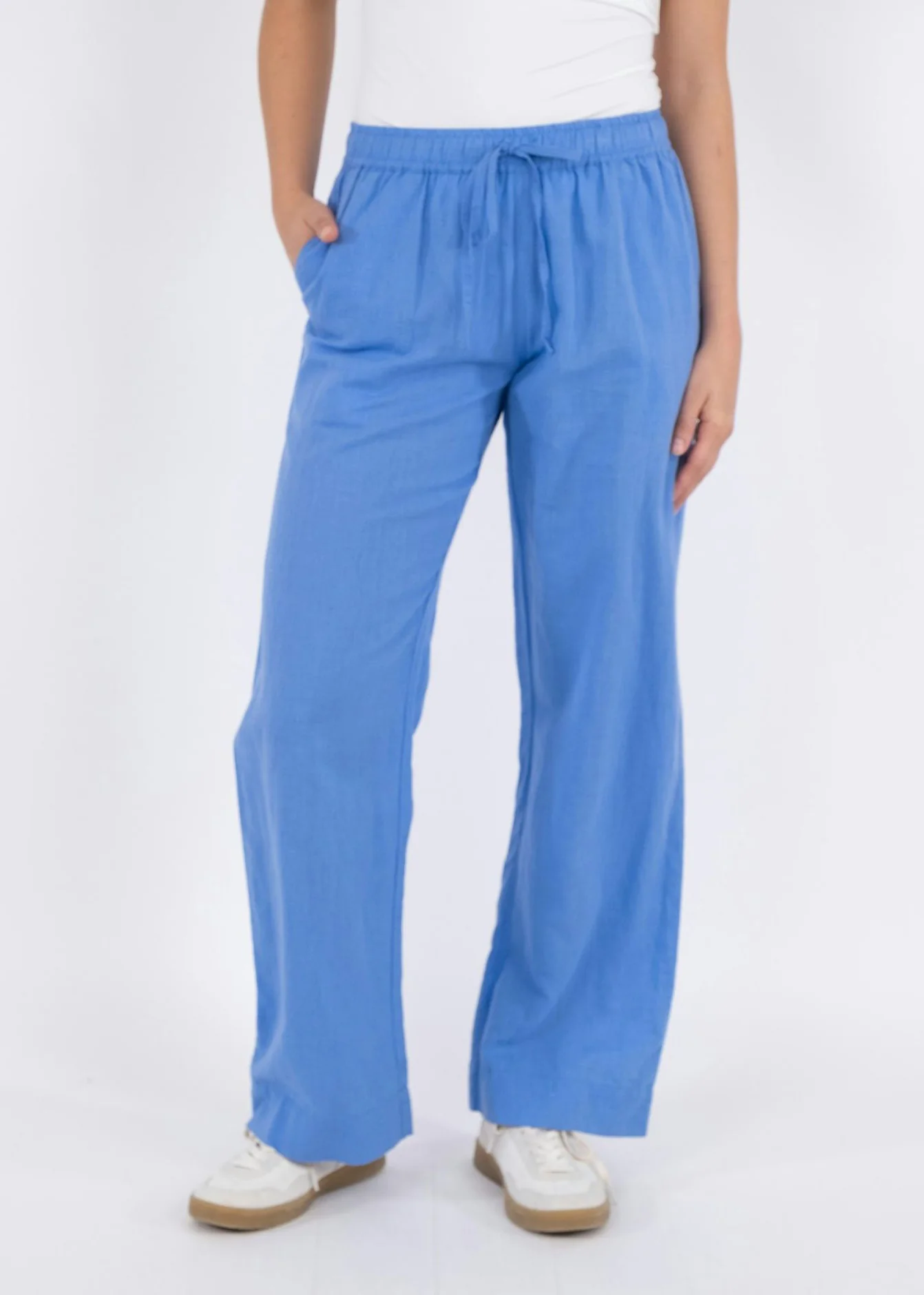 Neo Noir Sonar Linen Pants dusty blue - Image 2