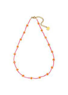 Sui Ava Daisy necklace miyuki Hot pink - Image 2
