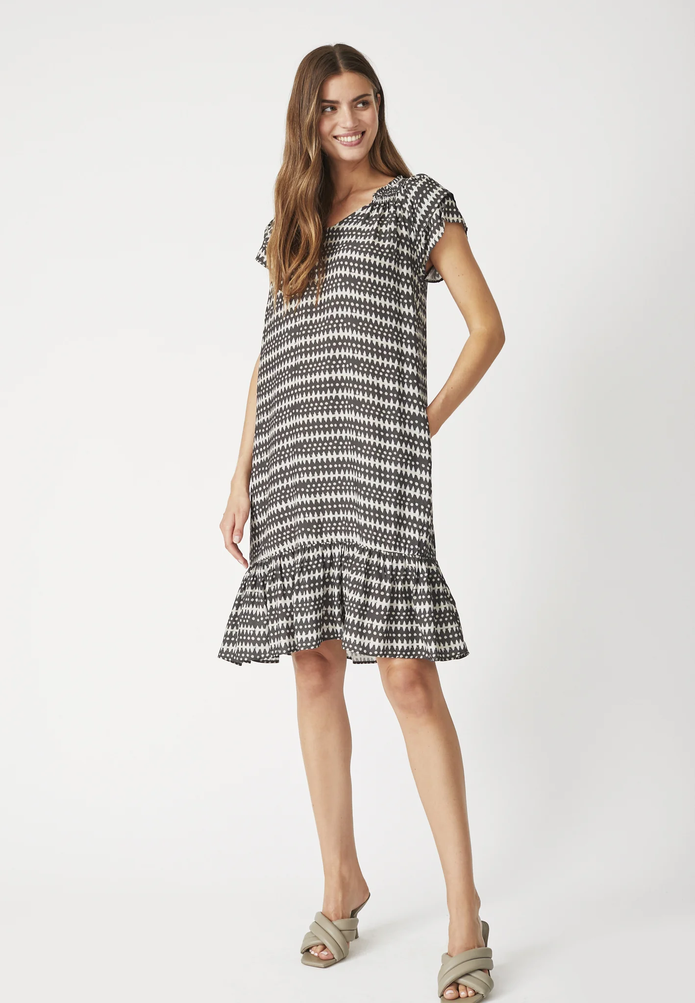 Co'Couture Sunrise Crop CayaCC Dress Mocca - Image 3