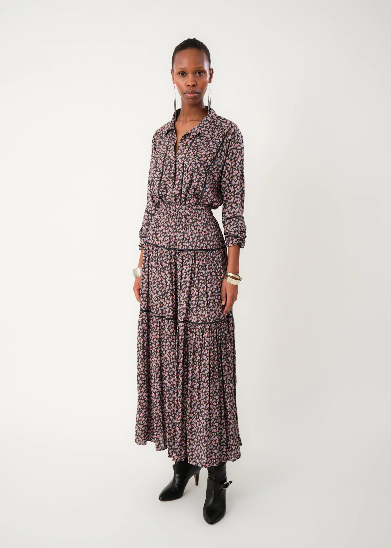 Lollys Laundry SunsetLL Maxi Skirt Washed Black - Image 4