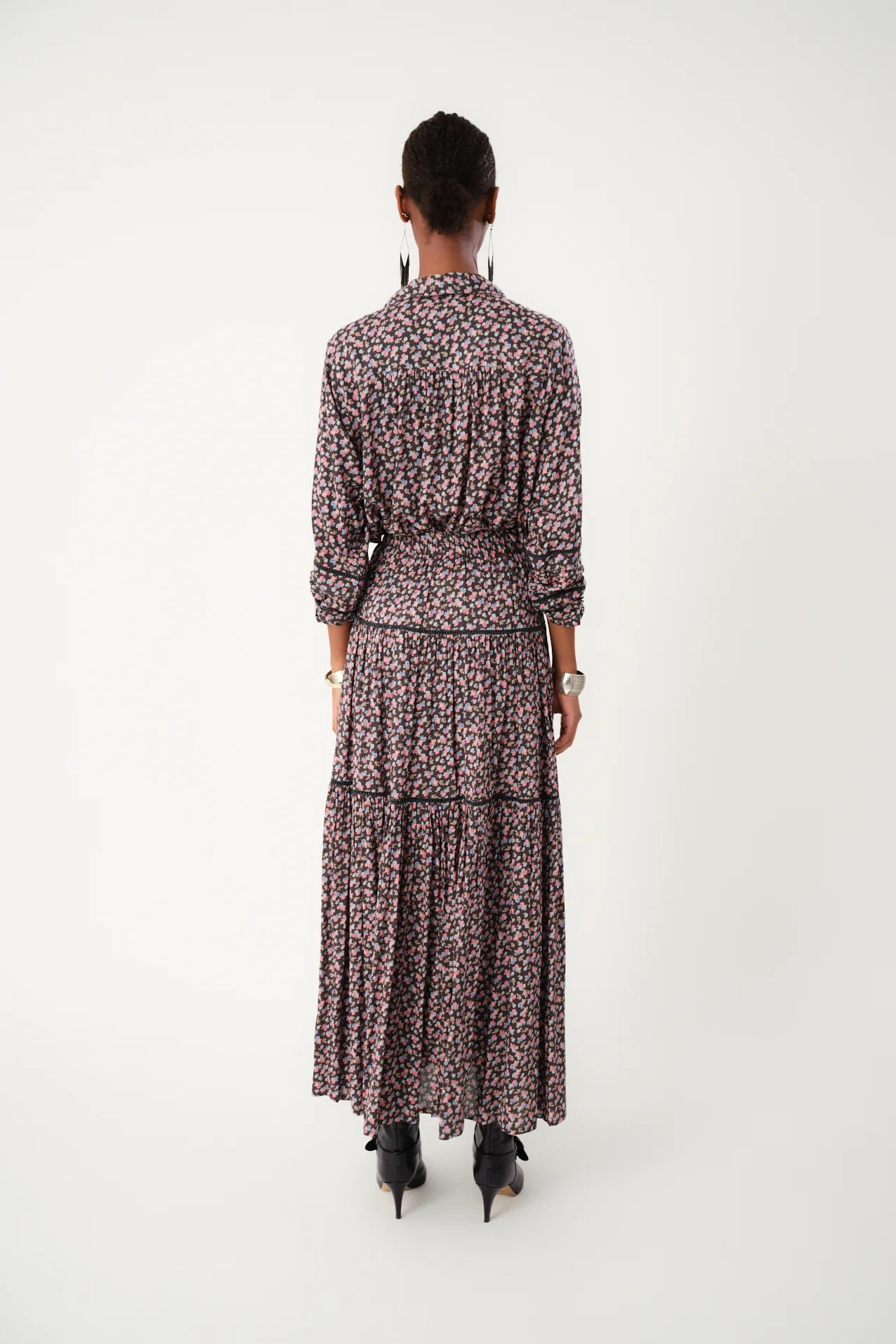 Lollys Laundry SunsetLL Maxi Skirt Washed Black - Image 7