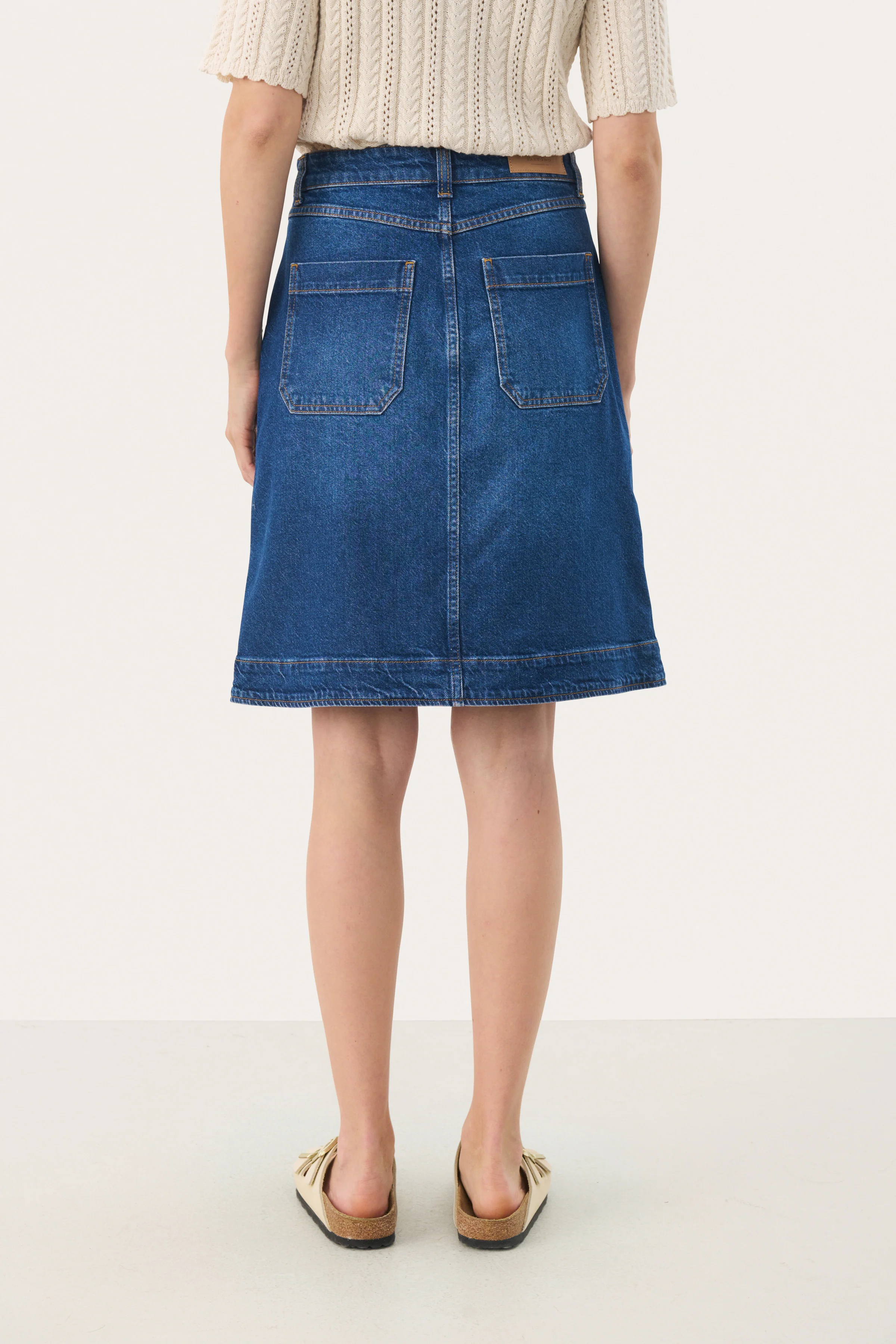 Part Two TammiePW Skirt Medium Dark Blue Denim - Image 5