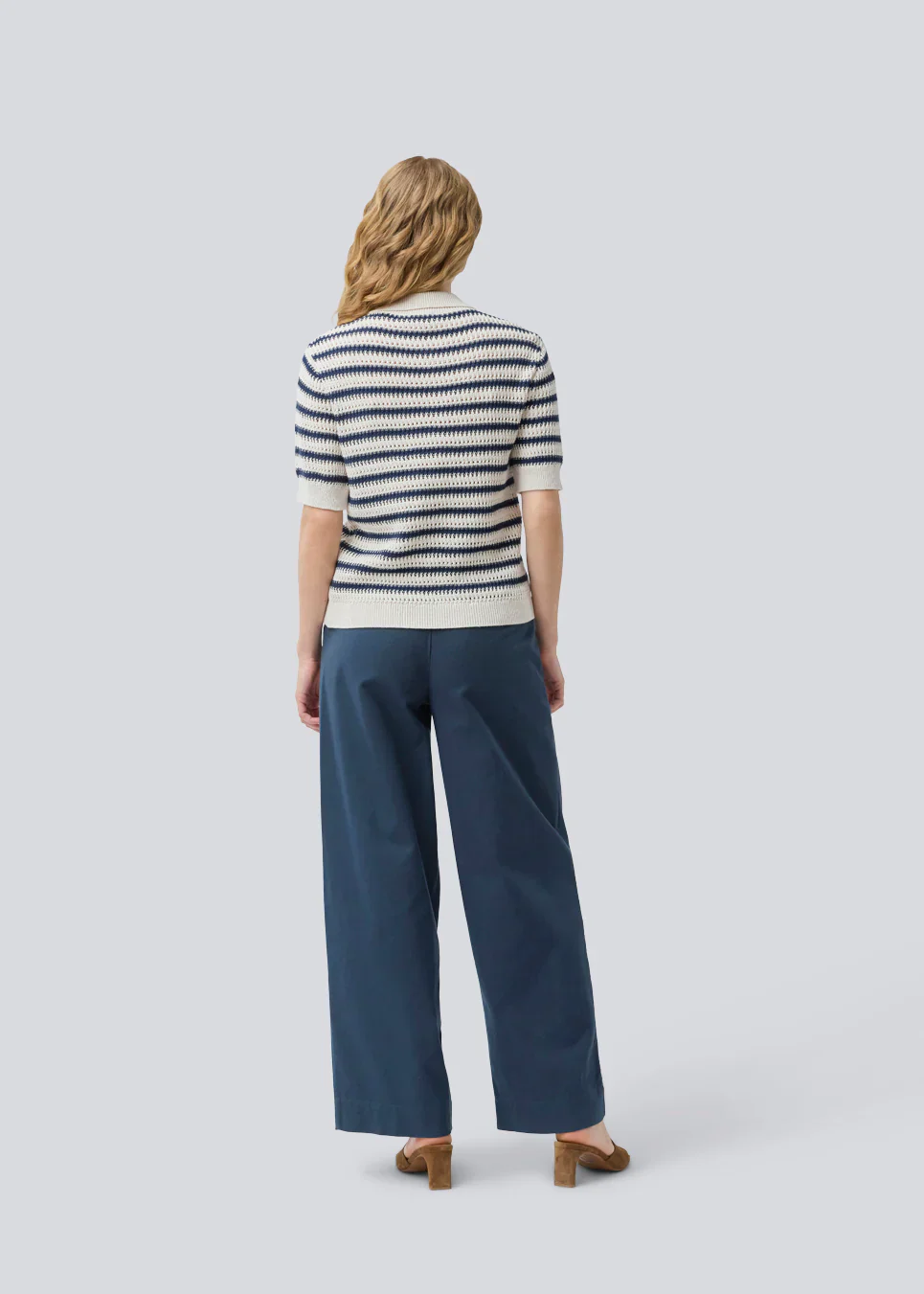 Modström TellyMD SS polo Navy White stripe - Image 4
