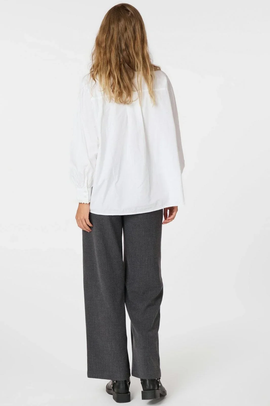 Neo Noir Tilly C Poplin Shirt White - Image 10