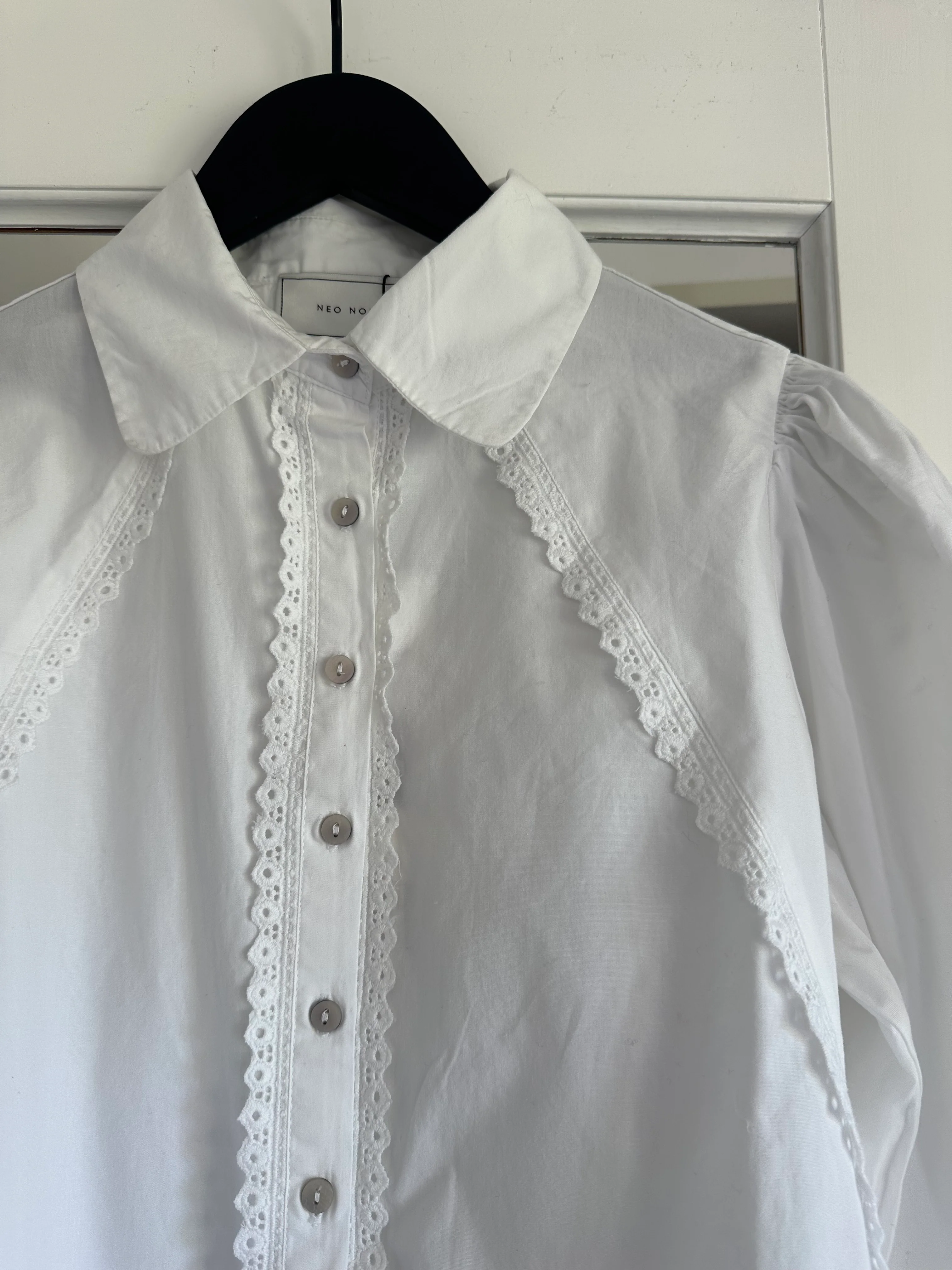 Neo Noir Tilly C Poplin Shirt White - Image 4