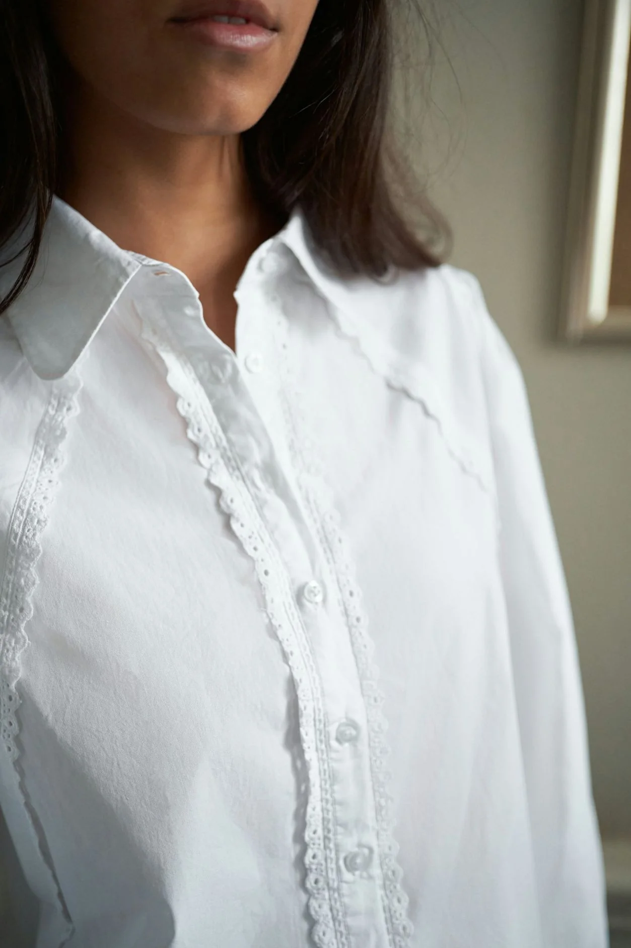 Neo Noir Tilly C Poplin Shirt White - Image 7