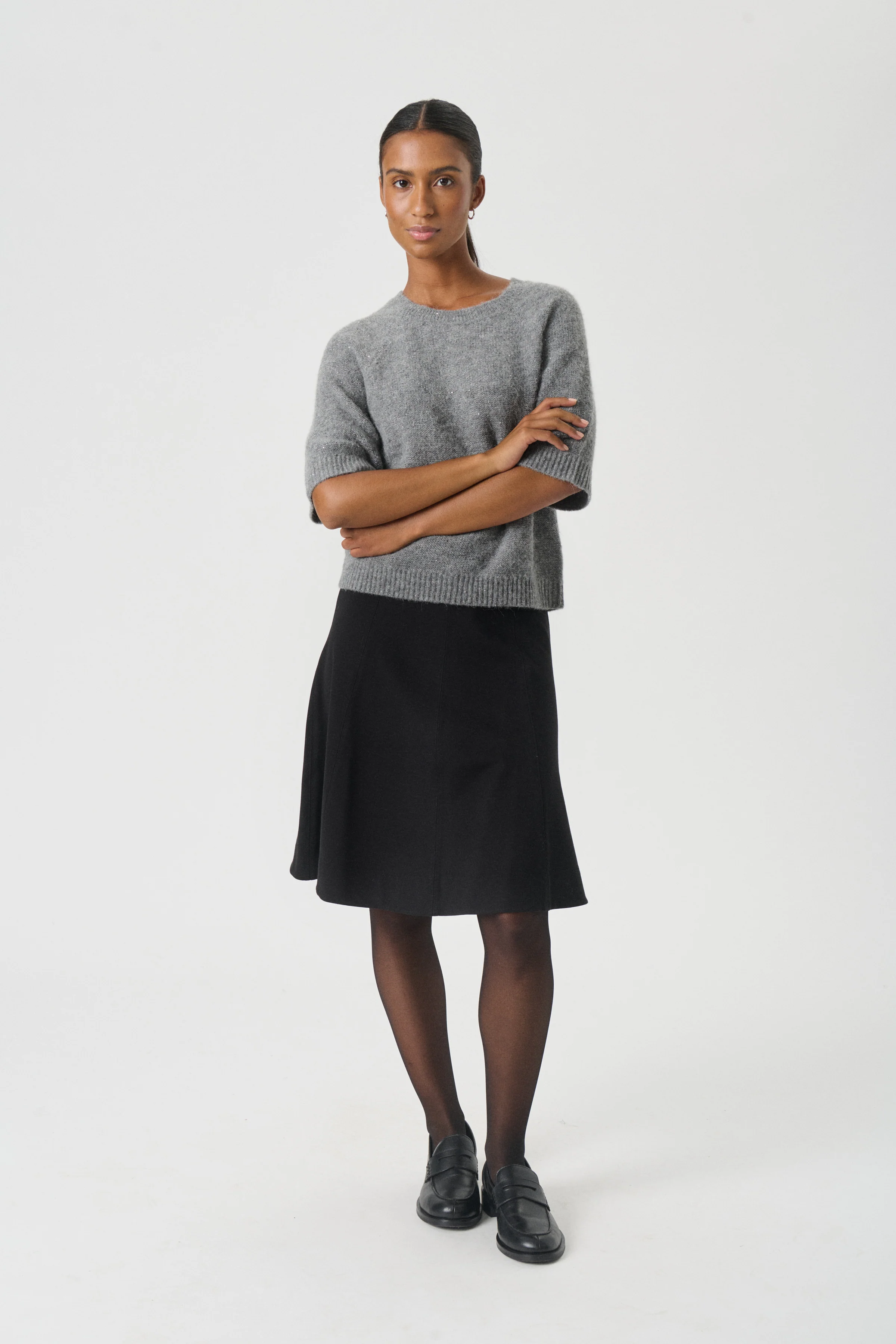 Part Two UresaPW Pullover Medium Grey Melange - Image 2