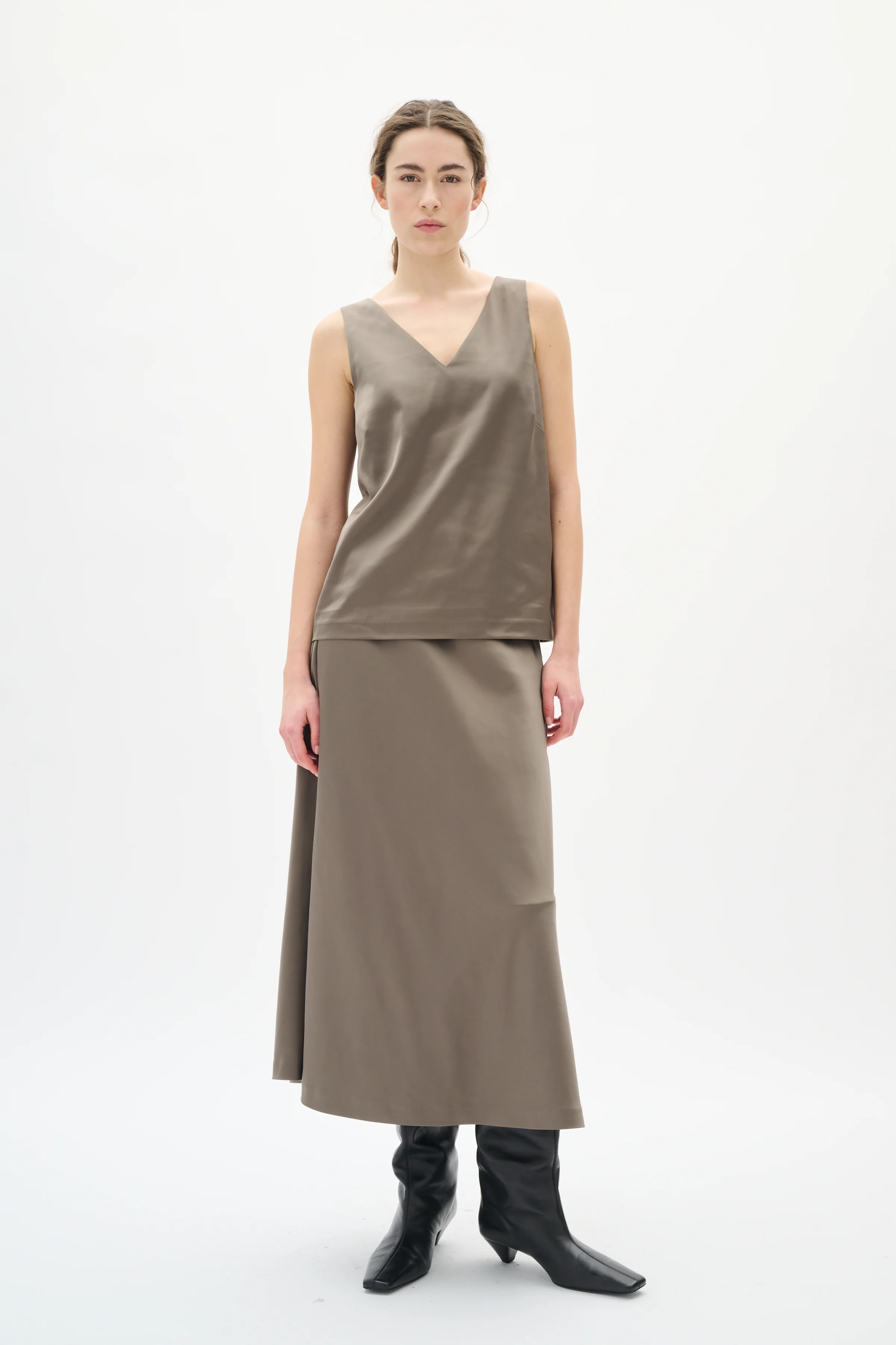 Inwear ZilkyIW Classic Skirt sandy grey - Image 4